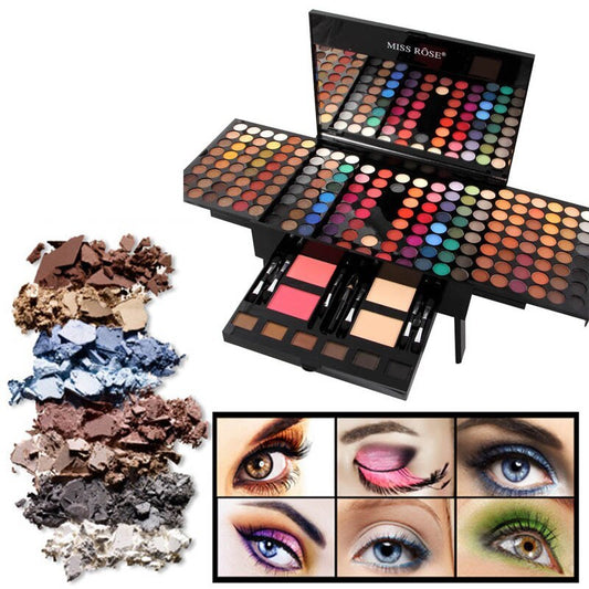 Paleta de maquillaje personalizada con forma de piano, juego de 180 colores de sombras de ojos y rubor