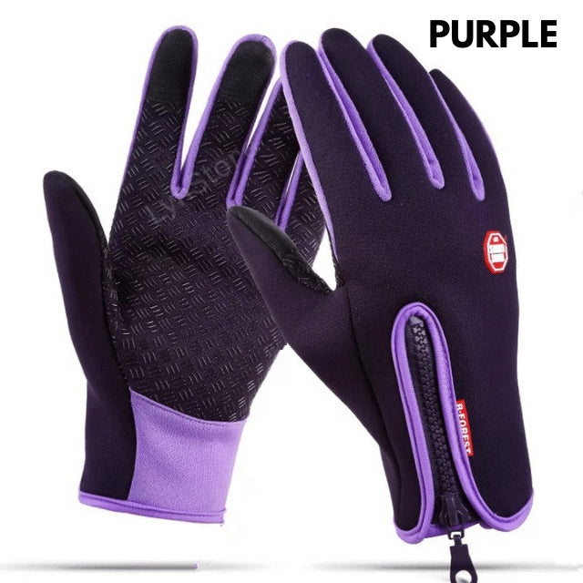 Guantes de invierno para montar en motocicleta con pantalla táctil, deslizantes, impermeables, deportivos, con forro polar