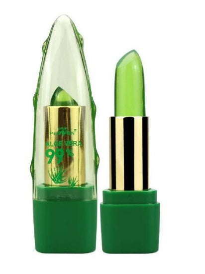 Lápiz labial que cambia de color en gel de aloe vera, hidratante, antisecado, desalinizador, de grano fino, para el cuidado de los labios