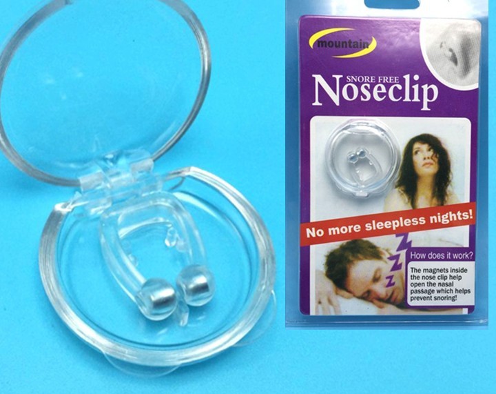 Pinza nasal antirronquidos magnética de silicona para dejar de roncar, bandeja para dormir, ayuda para dormir, dispositivo de protección contra la apnea del sueño