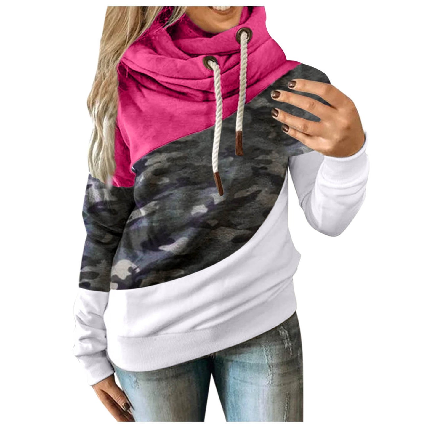 Sudadera con capucha para mujer Sudadera con capucha de camuflaje