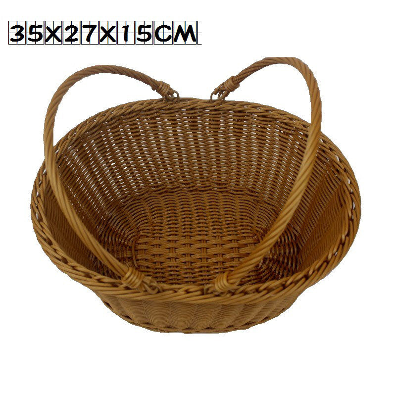 Outdoor Picnic Basket Imitating Rattan Woven Basket