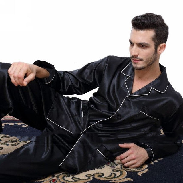 Mens Pajama Set Winter Sleepwear Men Homewear Warm Nightwear