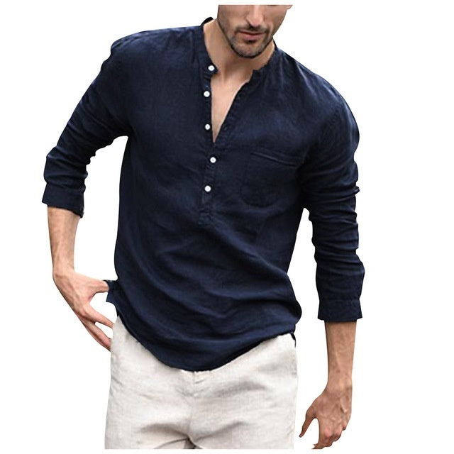 Camisas de cuello a cuadros para hombre, ropa