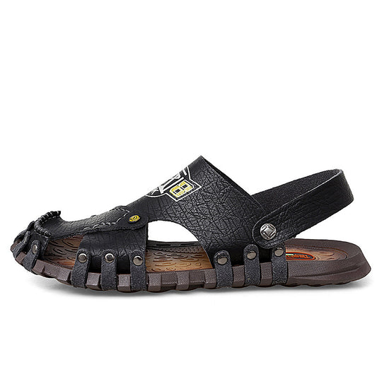 Sandalias Baotou Sandalias casuales de cuero para hombre