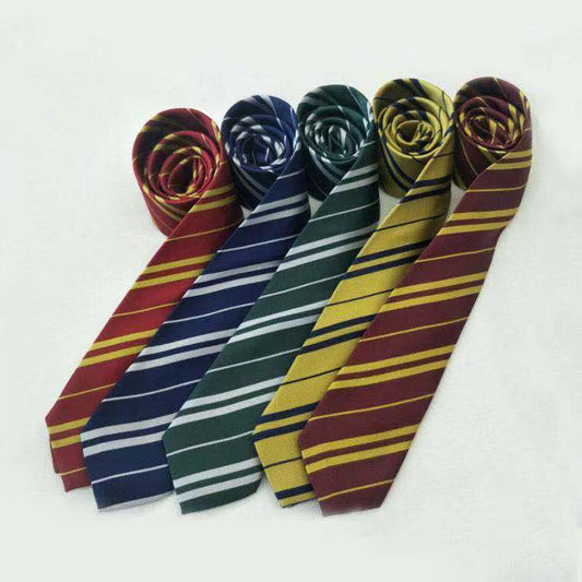 Corbata de rayas Corbata de cosplay de Halloween Corbata de Gryffindor y Slytherin