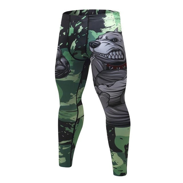 Conjunto de chándal para hombre D Animal Compression Camiseta Pantalones Piel