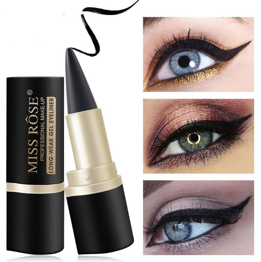 Delineador de ojos negro resistente al agua, delineador de ojos líquido, lápiz, gel, maquillaje de belleza, pestañas cosméticas, delineador de ojos resistente al agua, herramienta de maquillaje