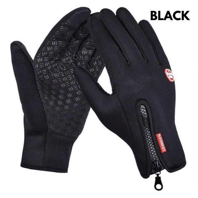 Guantes de invierno para montar en motocicleta con pantalla táctil, deslizantes, impermeables, deportivos, con forro polar