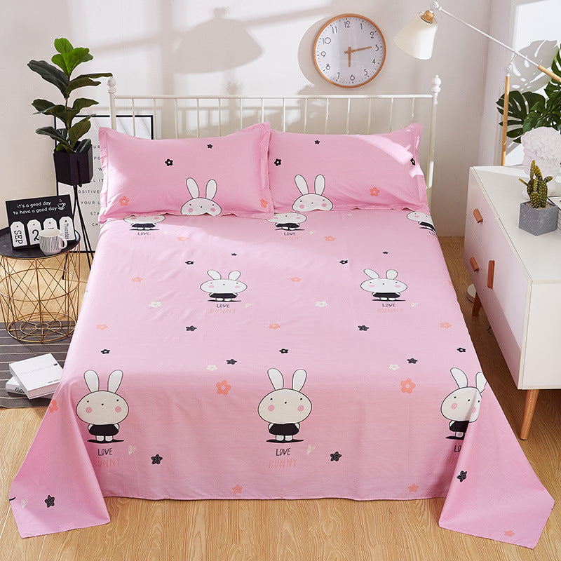 Single Double Bed Cartoon Bed Sheets Single Piece