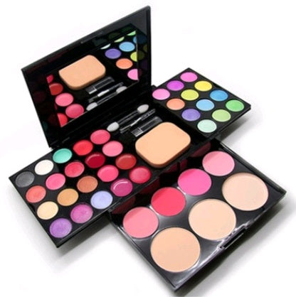 Juego de maquillaje para mujer, kit completo, todo en uno, set de regalo, sombra de ojos, paleta de sombras de ojos, rostro, rubor mate natural, bronceador, corrector