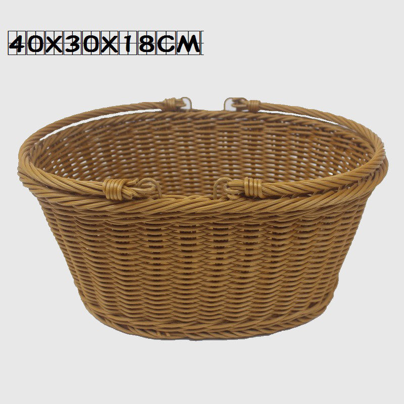 Outdoor Picnic Basket Imitating Rattan Woven Basket