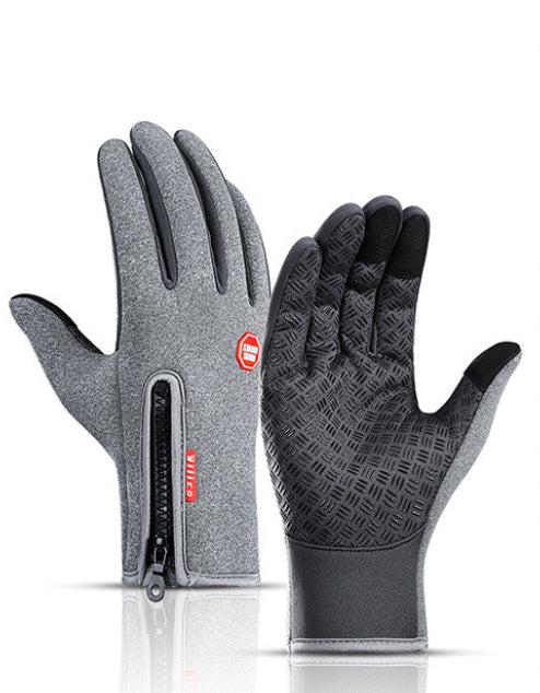 Guantes de invierno para montar en motocicleta con pantalla táctil, deslizantes, impermeables, deportivos, con forro polar