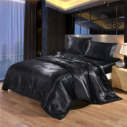 Summer Satin Bedding Set Imitation Silk