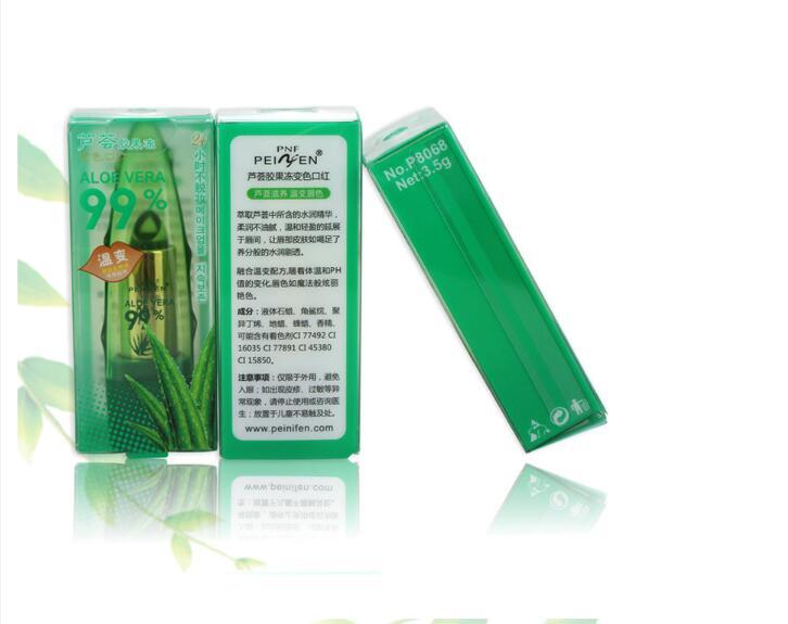 Lápiz labial que cambia de color en gel de aloe vera, hidratante, antisecado, desalinizador, de grano fino, para el cuidado de los labios