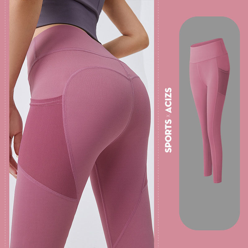 Pantalones de yoga para mujer, mallas con bolsillos, mallas deportivas para chica, mallas para correr con control de abdomen, pantalones de fitness para mujer