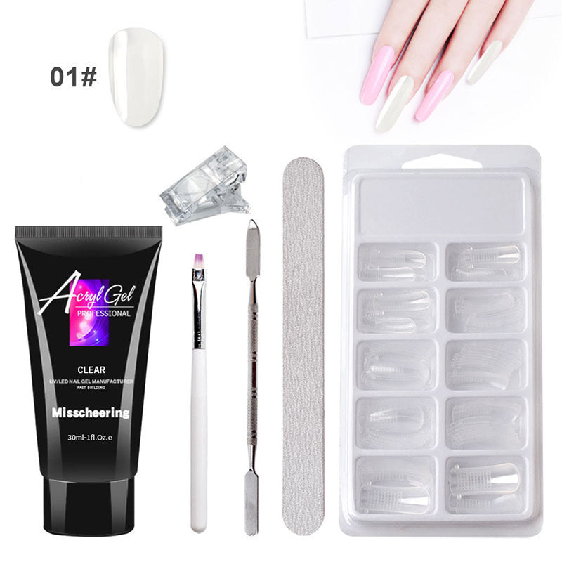 Painless Extension Gel Nail Art Without Paper Holder Quick Model Painless Crystal Gel Set