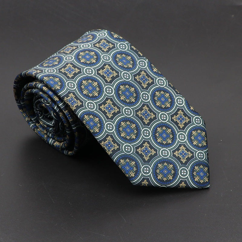 Super Soft Bohemian Silk Ties Men's Fashion 75mm Necktie