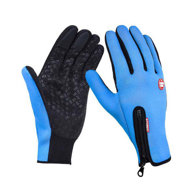 Guantes de invierno para montar en motocicleta con pantalla táctil, deslizantes, impermeables, deportivos, con forro polar