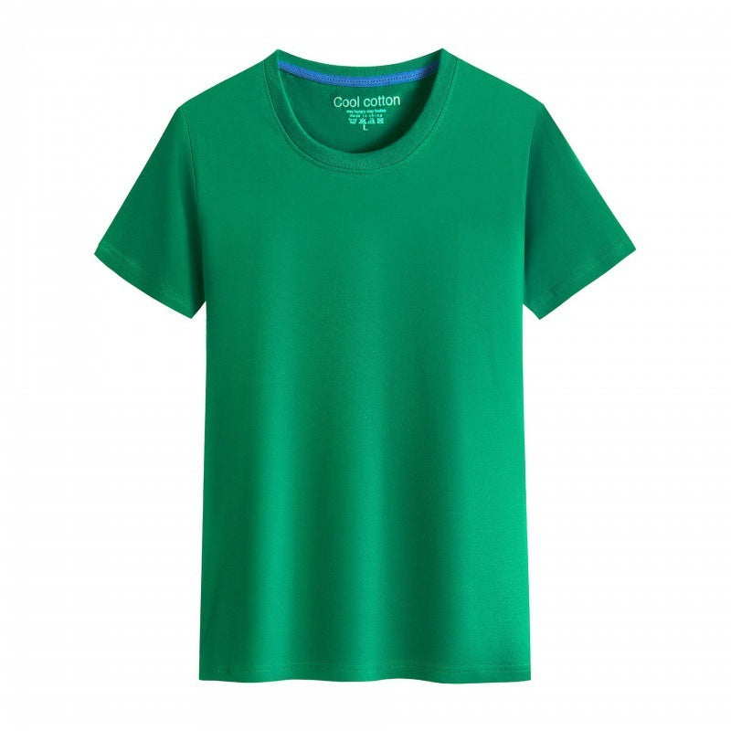 Men's And Women's Same Summer Pure Cotton Round Neck T-shirt