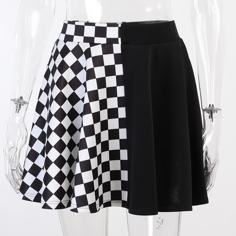 Skirt Gothic Plaid A Line Mini Skirts Harajuku Streetwear