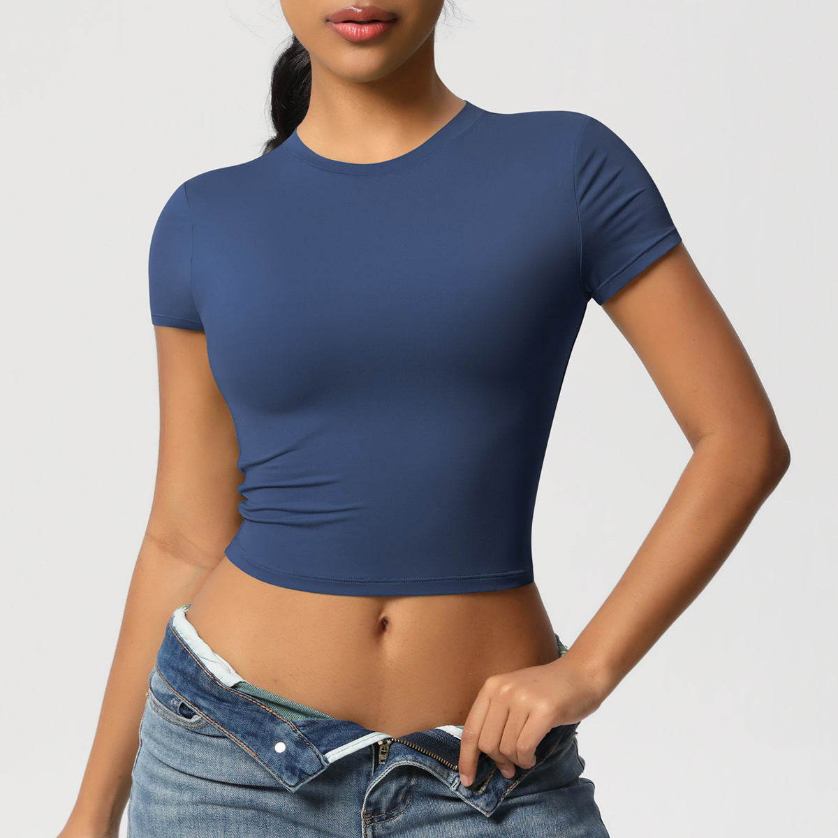 European And American Leisure All-match Tight Quick-drying Workout Top