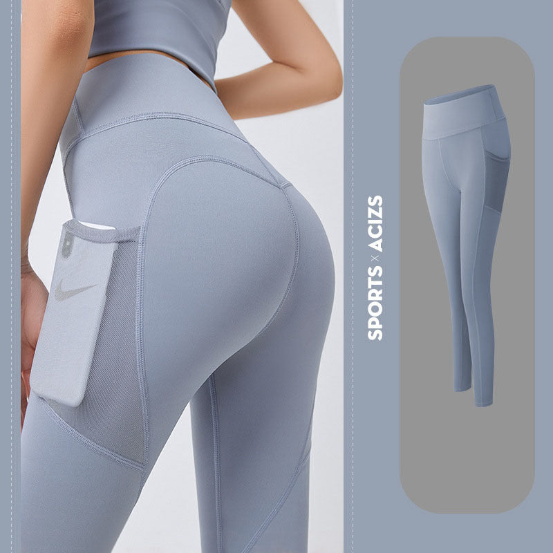 Pantalones de yoga para mujer, mallas con bolsillos, mallas deportivas para chica, mallas para correr con control de abdomen, pantalones de fitness para mujer